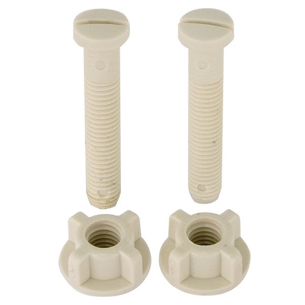 Jones Stephens Toilet Seat Hinge Bolts White C200PHB